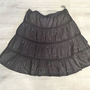 Elegant Black Tiered Skirt